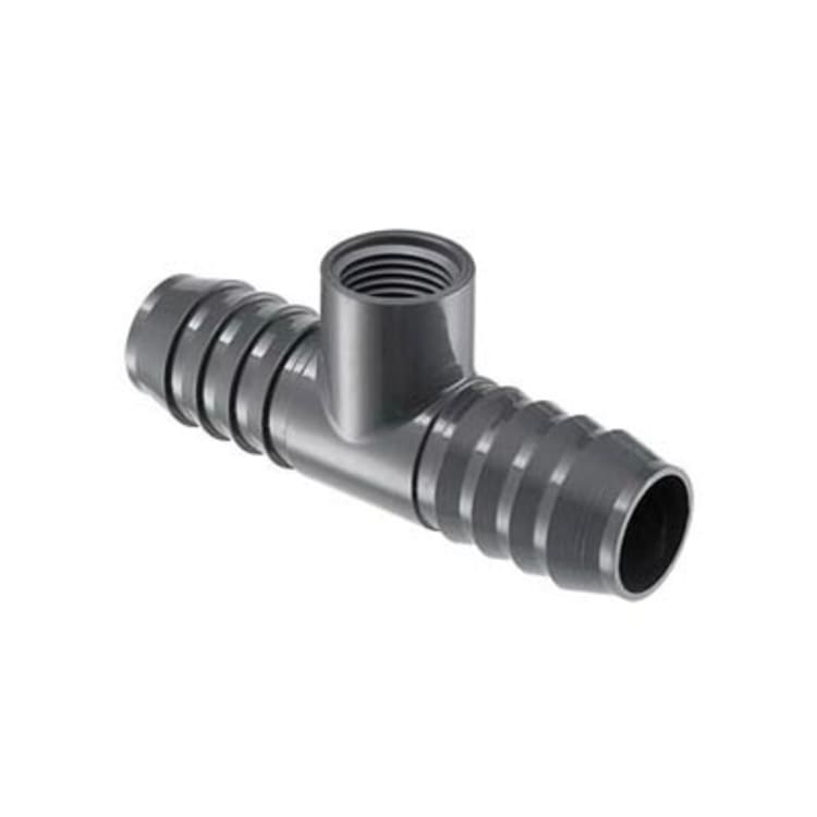 Spears® 1402-168BC Reducing Tee, 1-1/4 x 1-1/4 x 1 in, Insert Barb x FNPT, PVC, Domestic