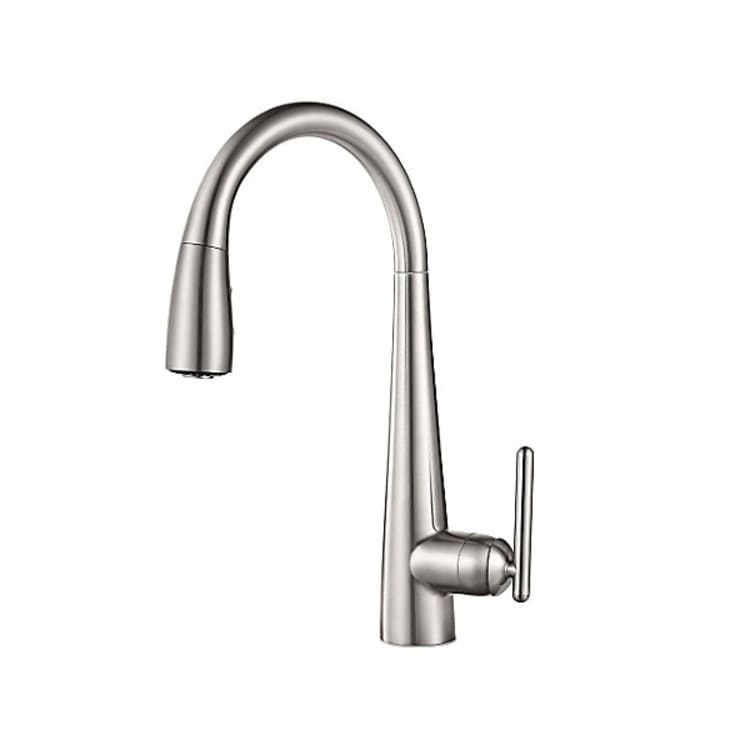 Pfister® GT529-SMS Professional Grade Pull-Down Kitchen Faucet, Lita™, 1.8 gpm Flow Rate, Stainless Steel, 1 Handles, 1/4 Faucet Holes, Function: Traditional