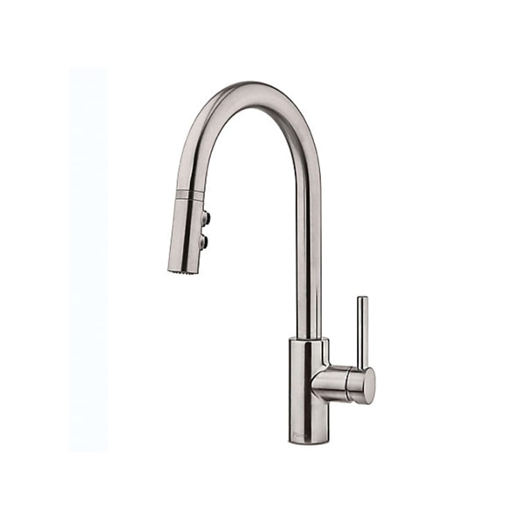 Pfister® LG529-SAS Stellen™ Professional Grade Pull-Down Kitchen Faucet, 1.8 gpm Flow Rate, Stainless Steel, 1 Handles, 1 Faucet Holes, Function: Traditional