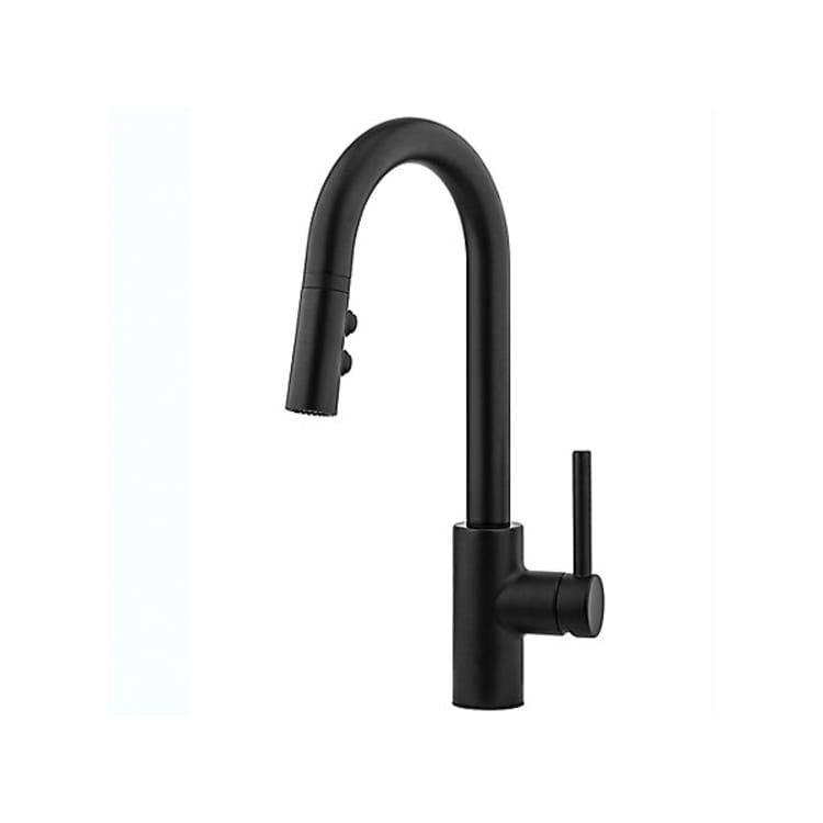 Pfister® LG572-SAB Professional Grade Pull-Down Bar and Prep Faucet, Stellen™, 1.8 gpm Flow Rate, Matte Black, 1 Handles, 1 Faucet Holes, Function: Traditional