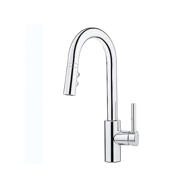 Pfister® LG572-SAC Professional Grade Pull-Down Bar and Prep Faucet, Stellen™, 1.8 gpm Flow Rate, Polished Chrome, 1 Handles, 1 Faucet Holes, Function: Traditional