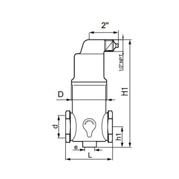 SPIROTHERM® Spirovent® Microbubble™ VJR075TM Junior VJR Air Eliminator, 3/4 in Nominal, FNPT Connection, 150 psig Working, 270 deg F, Brass, Domestic