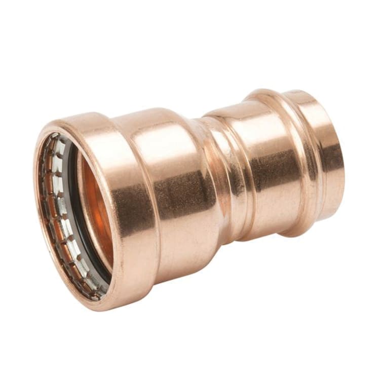 Streamline® PRS™ PF 01083 Large Reducing Coupling, 2-1/2 x 2 in Nominal, Press End Style, Wrought Copper