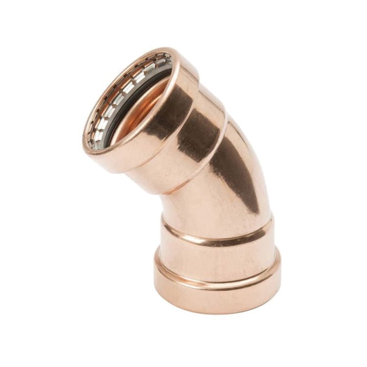 Streamline® PRS™ PF 03073 45 deg Large Elbow, 4 in Nominal, Press End Style, Wrought Copper