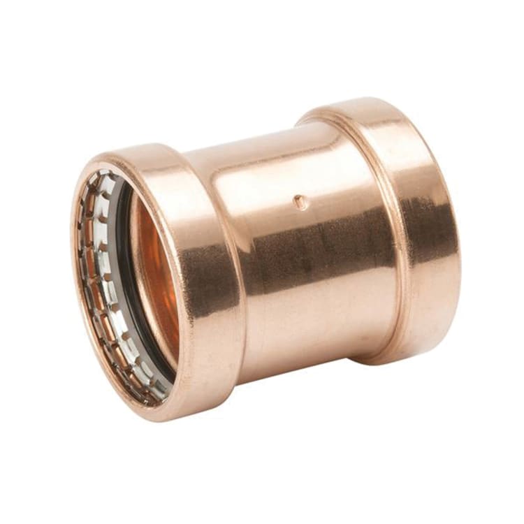 Streamline® PRS™ PF 10154 Large Diameter Coupling With Staked Stop, 4 in Nominal, Press End Style, Wrought Copper
