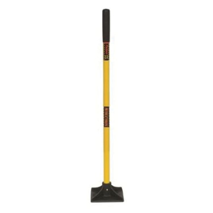 Structron® 85078 S800 SuperDuty™ Tamper With Braced Corner, 8 in L x 8 in W, Cast Iron Blade, 45 in Handle Length, Fiberglass Handle