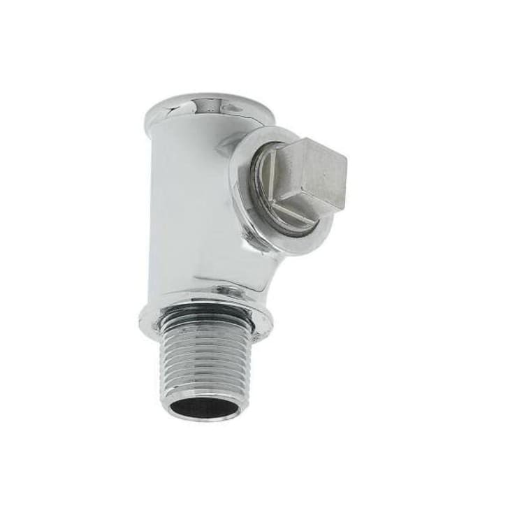 T & S B-TEE-RGD Rigid Tee Assembly, For Use With B-0133-B-TEE Wall Mount Mixing Faucet, 3/8 in MNPT x FNPT, Brass, Polished Chrome