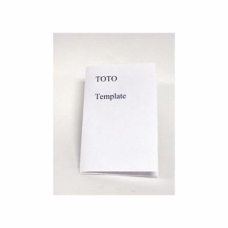 Toto® 0GU125 Mounting Template, For Use With LT546 (G) Under Counter Lavatory