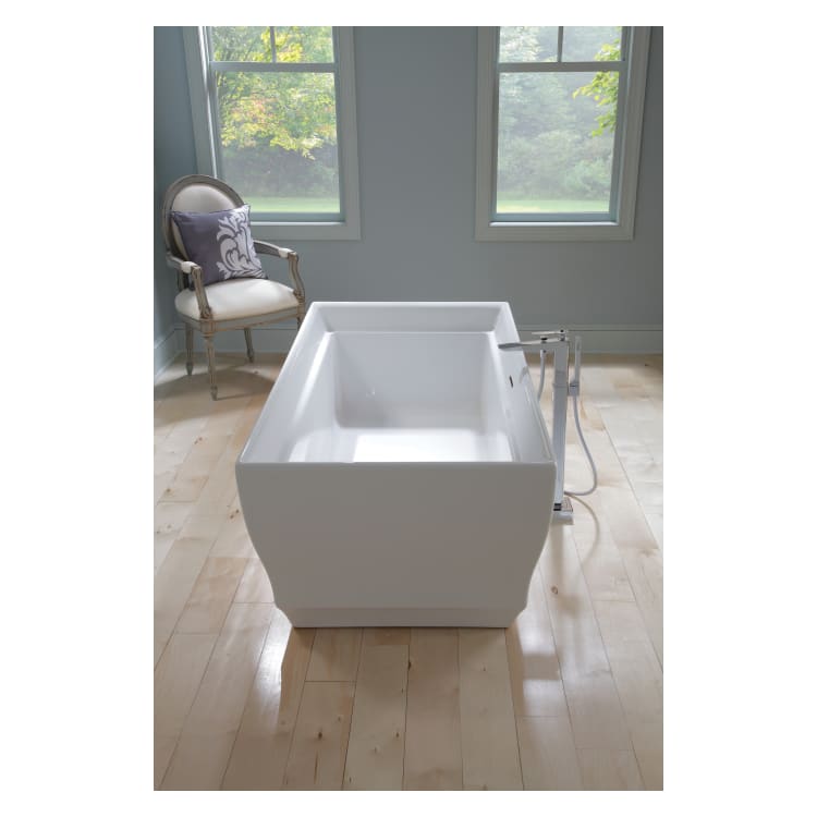 Toto® ABF626N#01DPN Aimes® Bathtub, Rectangular, 71-1/2 in L x 36-3/16 in W, Center Drain, Cotton