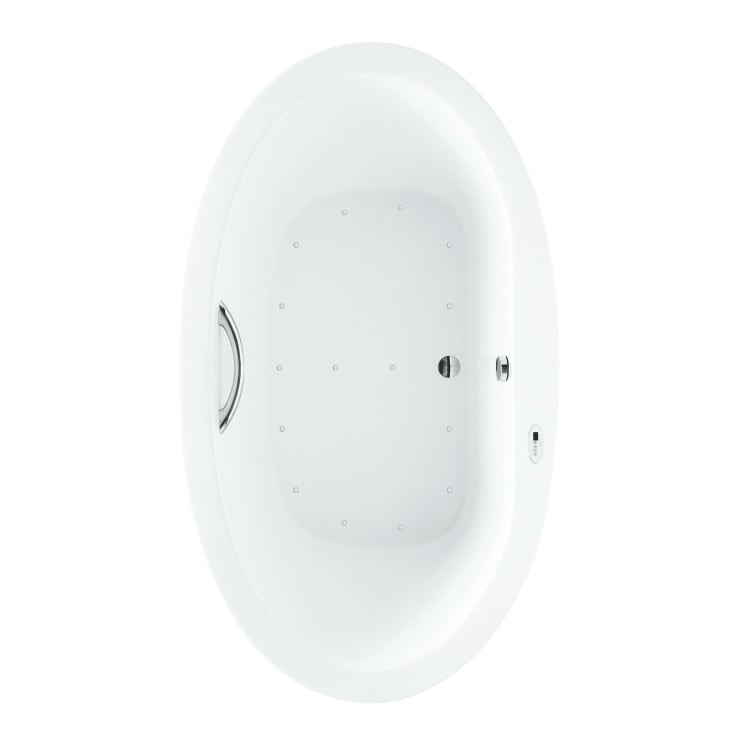 Toto® ABR904S#12YPN Pacifica® Right Blower Bathtub With Polished Nickel Grab Bar, Pacifica®, Air Bath, Rectangle Shape, 72 in L x 42 in W, Center Drain, Sedona Beige