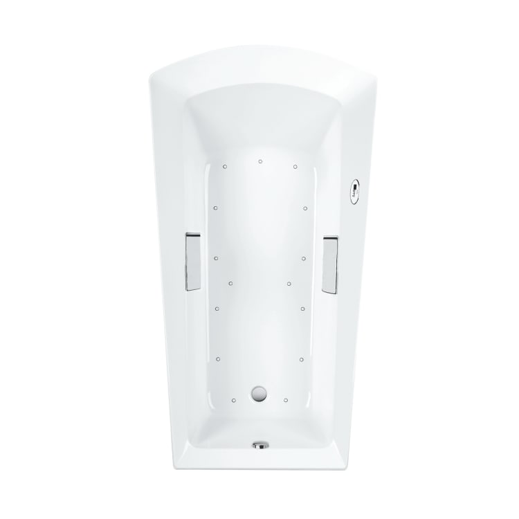 Toto® ABR964T#12YBN Soiree® Left Blower Bathtub With Brushed Nickel Grab Bar, Soiree®, Air Bath, Rectangle Shape, 72-3/8 in L x 39-1/2 in W, Right Drain, Sedona Beige