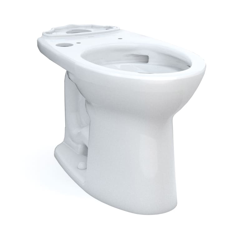 Toto® C776CEFGT40#01 Universal Height Toilet Bowl With CEFIONTECT® Technology and WASHLET®+ Ready, Drake®, Cotton White, Elongated Shape, 12 in Rough-In, 16-1/8 in H Rim, 2-1/8 in Trapway