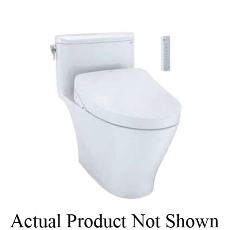 Toto® CST642CUFGAT40#01 1-Piece Ultra High-Efficiency Toilet With CEFIONTECT® Ceramic Glaze, Nexus® 1G®, Elongated Bowl, 16-1/8 in H Rim, 12 in Rough-In, 1 gpf, Cotton White