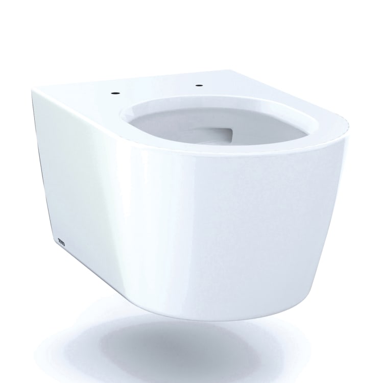 Toto® CT447CFG#01 Universal Height Wall-Hung Toilet With CEFIONTECT™ Ceramic Glaze, RP™, D-Shape Bowl, 15 to 19 in H Rim, 0.9/1.28 gpf, Cotton White, Import