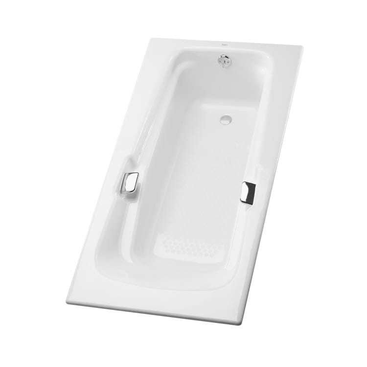 Toto® FBY1500P#01 Elegant Bathtub, Soaking, Rectangle Shape, 60-3/8 in L x 36-1/4 in W, Cotton White, Import