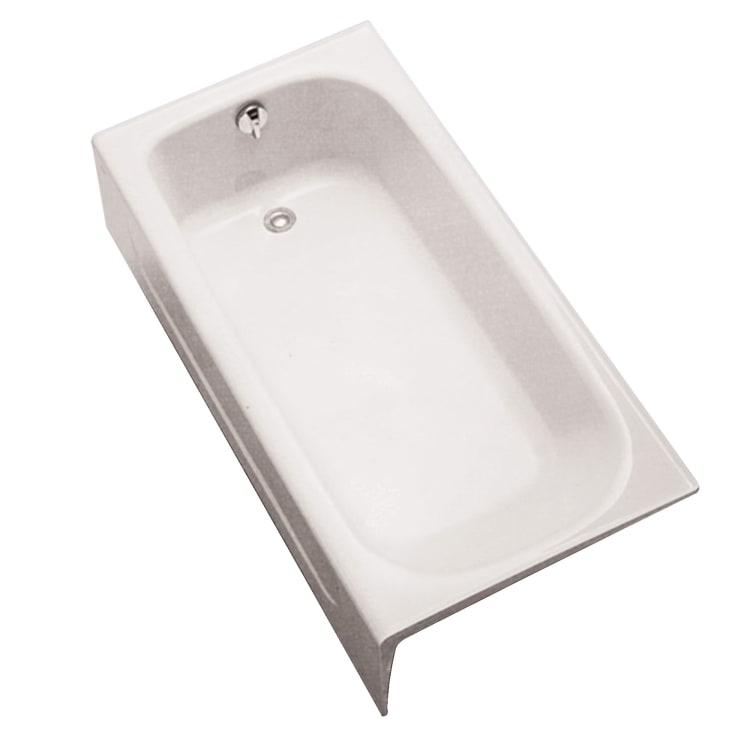 Toto® FBY1515LP#01 Elegant Bathtub, Soaking, Rectangle Shape, 59-3/4 in L x 30 in W, Left Drain, Cotton White, Import