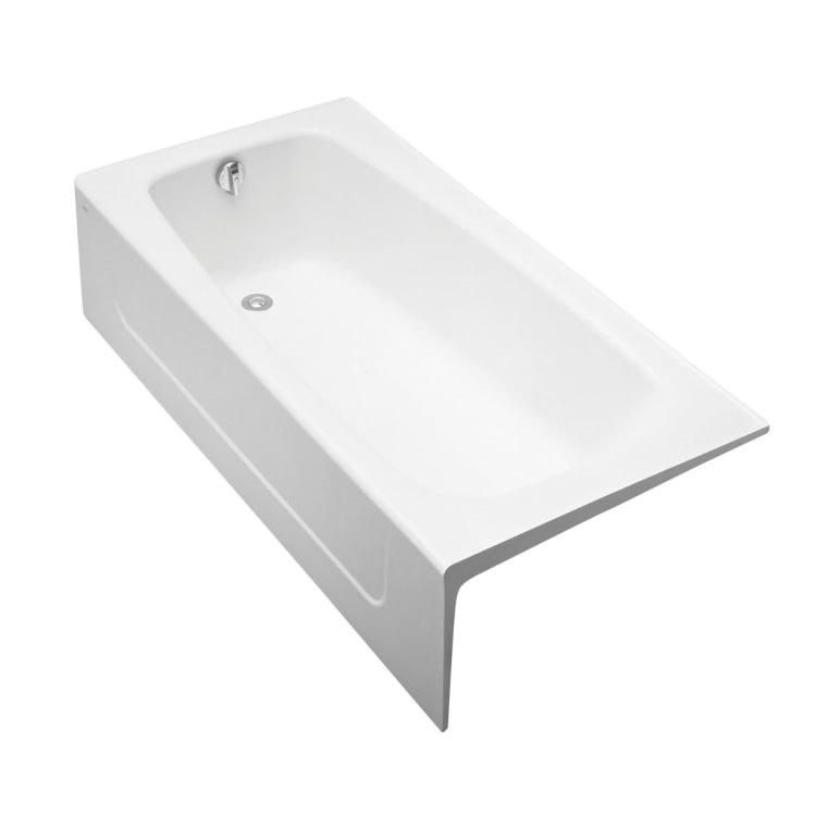 Toto® FBY1715LP#01 Elegant Bathtub, Soaking, Rectangle Shape, 65-3/4 in L x 32 in W, Left Drain, Cotton White, Import