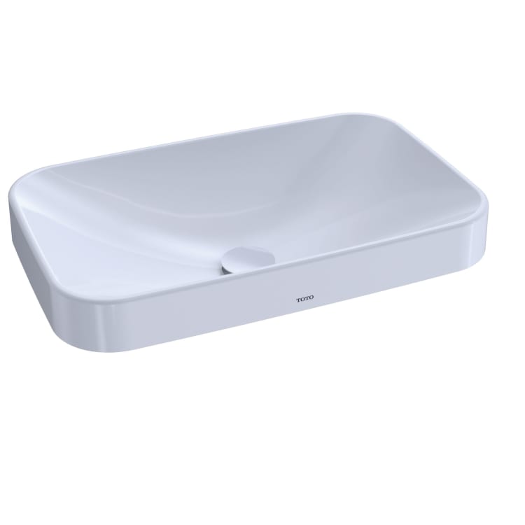Toto® LT426G#01 Arvina™ Vessel Lavatory With Front Overflow, Rectangular, 23-5/8 in W x 14-15/16 in D, Vitreous China, Cotton