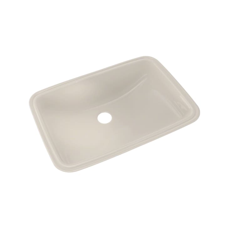 Toto® LT542G#12 Lavatory Sink With Rear Overflow, Rectangular, 20-7/8 in W x 14-3/8 in D, Undercounter Mount, Vitreous China, Sedona Beige