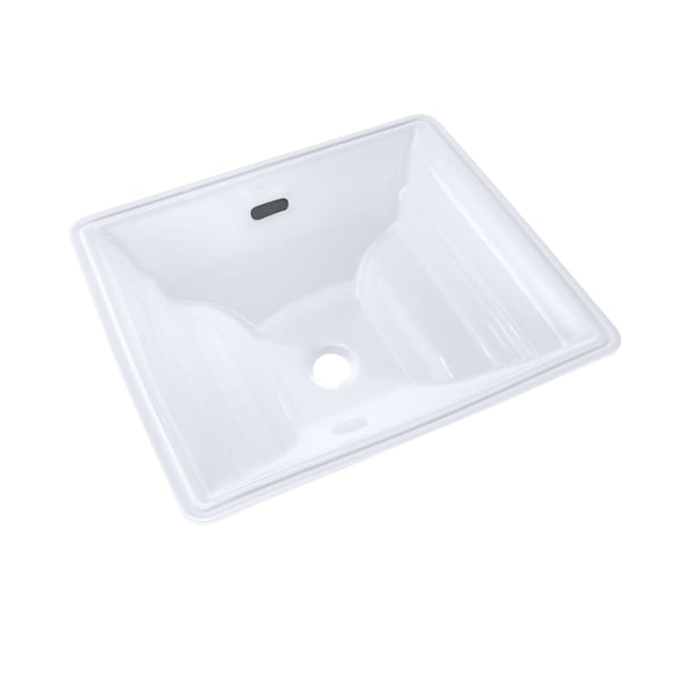 Toto® LT626G#01 Aimes® Lavatory Sink With Rear Overflow, Rectangular, 19 in W x 17 in D, Undercounter Mount, Vitreous China, Cotton