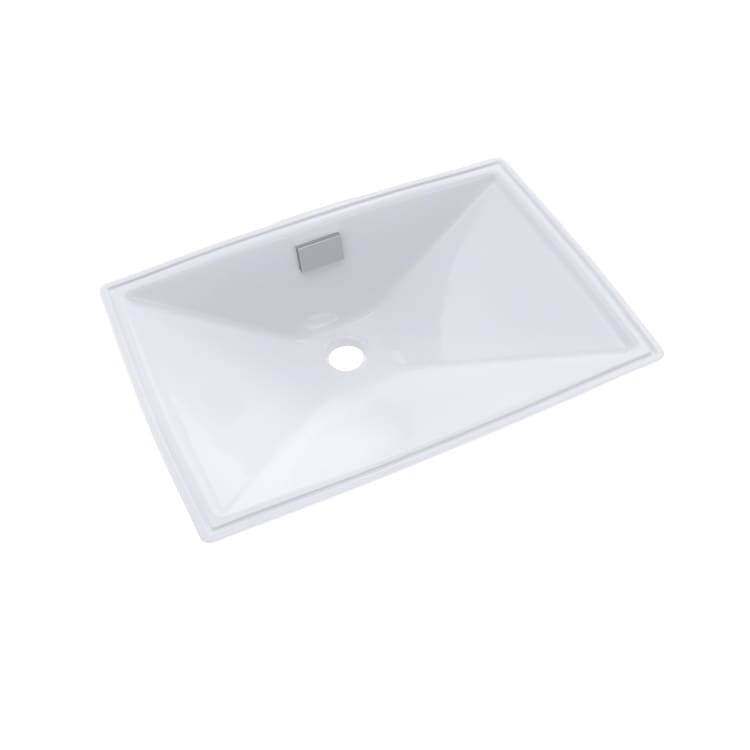 Toto® LT931#01 Lloyd™ Lavatory Sink With Rear Overflow, Rectangular, 23 in W x 16 in D, Undercounter Mount, Vitreous China, Cotton