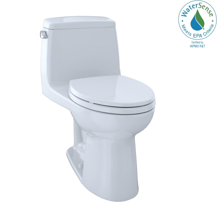 Toto® MS854114E#01 Eco UltraMax® 1-Piece Toilet, Elongated Bowl, 15-11/16 in H Rim, 1.28 gpf, Cotton White, Domestic