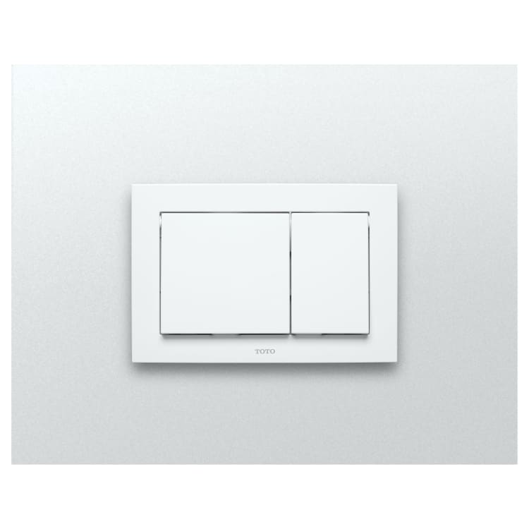 Toto® YT800#WH Rectangle Push Plate With Dual Button, For Use With WT151/WT152/WT153 or WT154 In-Wall Tank System, ABS, White