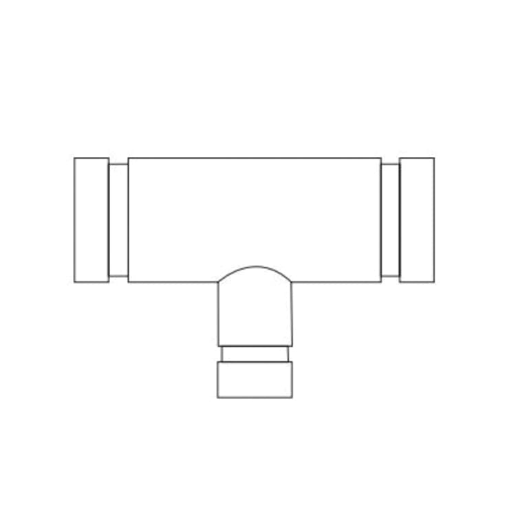 Grinnell Fire 6213025 No 621 Pipe Reducing Tee, 3 x 3 x 2-1/2 in, Grooved, Copper