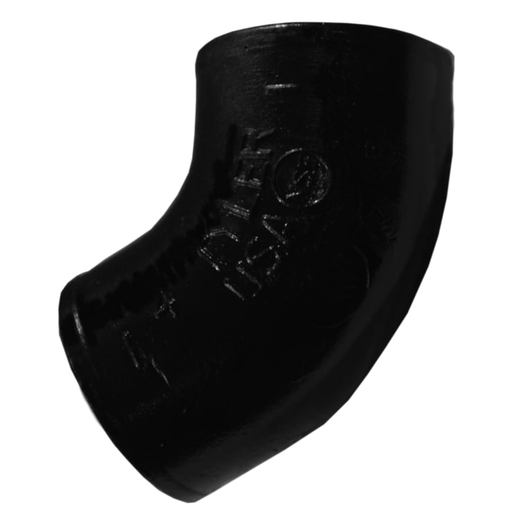 Tyler Pipe 007296 DWV Pipe Bend, 2 in Nominal, No-Hub End Style, Cast Iron