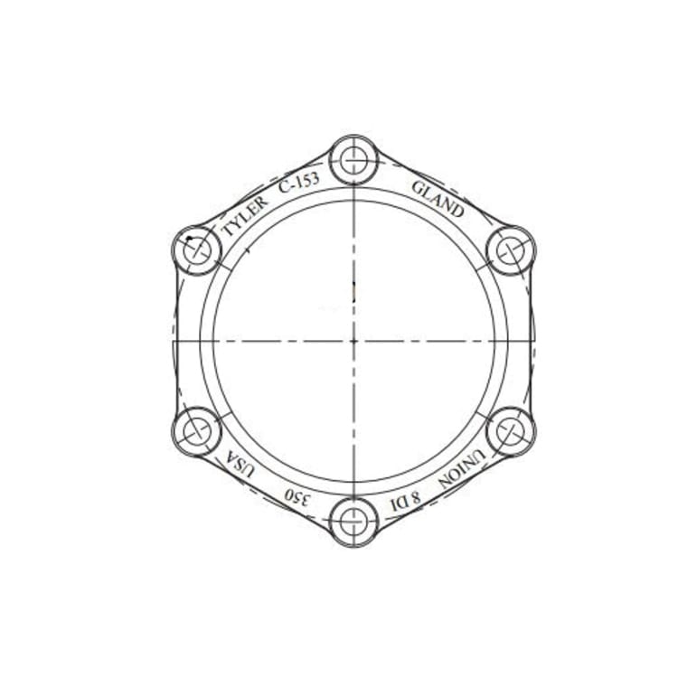 TYLER UNION® 500018 Transition Compact Gland Kit, For Use With Ductile Iron Pipe, 6 in Mechanical Joint x IPS, Ductile Iron