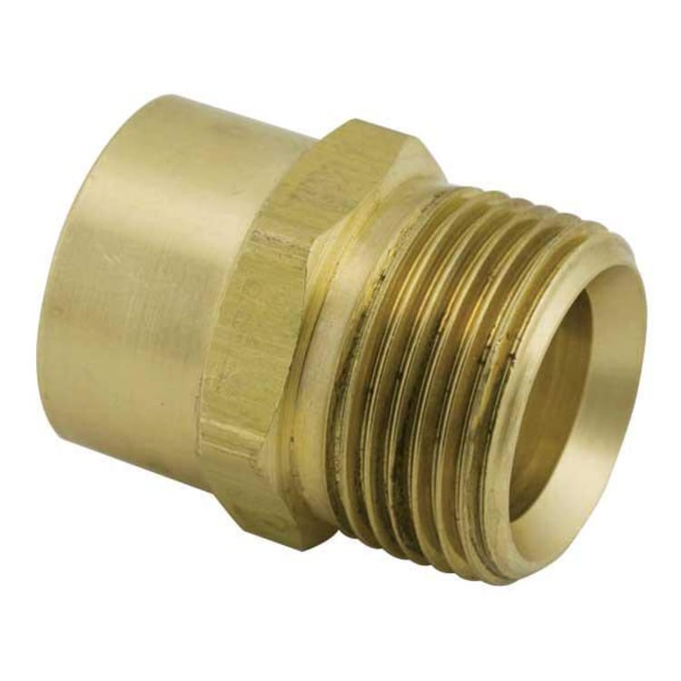 Uponor A4332075 QS-Style Copper Adapter, R20 x 3/4 in, C x C, 125 psi, Brass