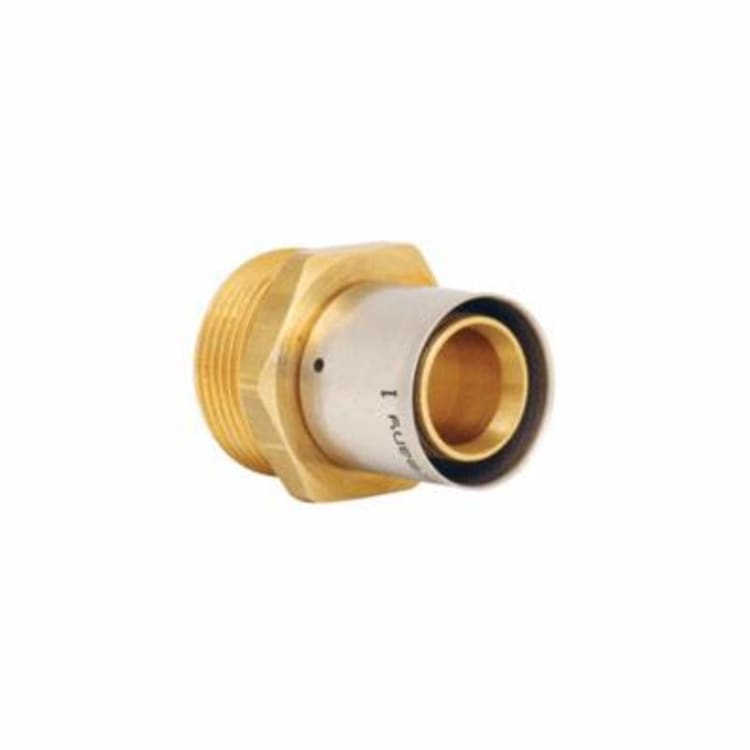 Uponor D4143210 MLC Press Fitting Manifold Straight Adapter, R32 x 1 in, Thread x MLC Press Fitting, Domestic