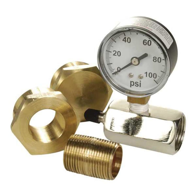 Uponor E6122000 Manifold Pressure Test Kit, For Use With Radiant Heating and Cooling System, Brass