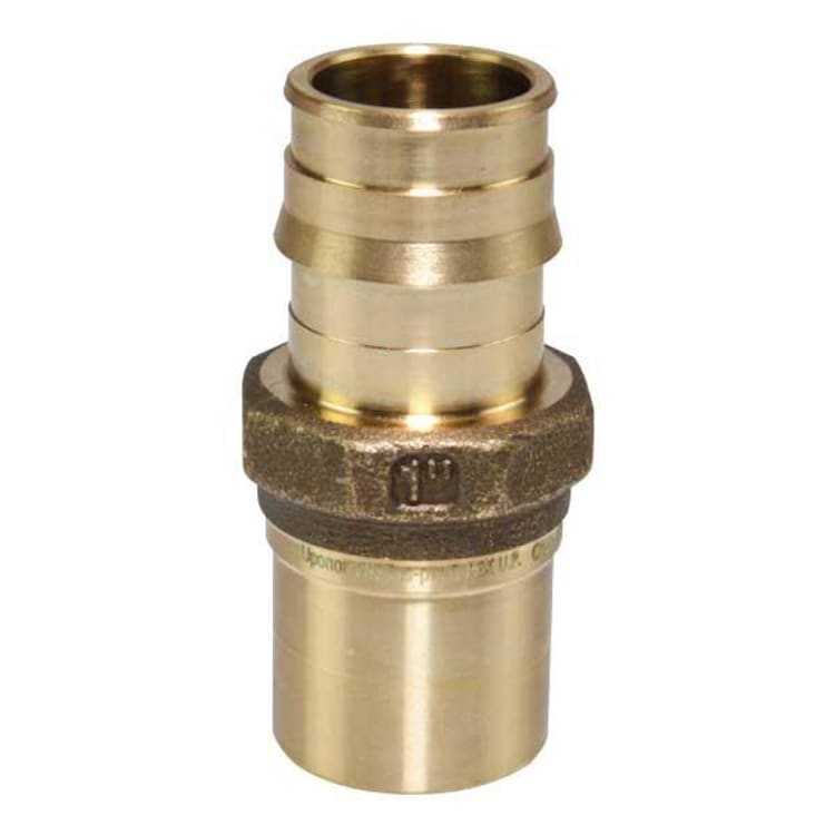 Uponor ProPEX® LFP4501515 Press Fitting Adapter, 1-1/2 in, PEX x Copper, 250 psi, Brass