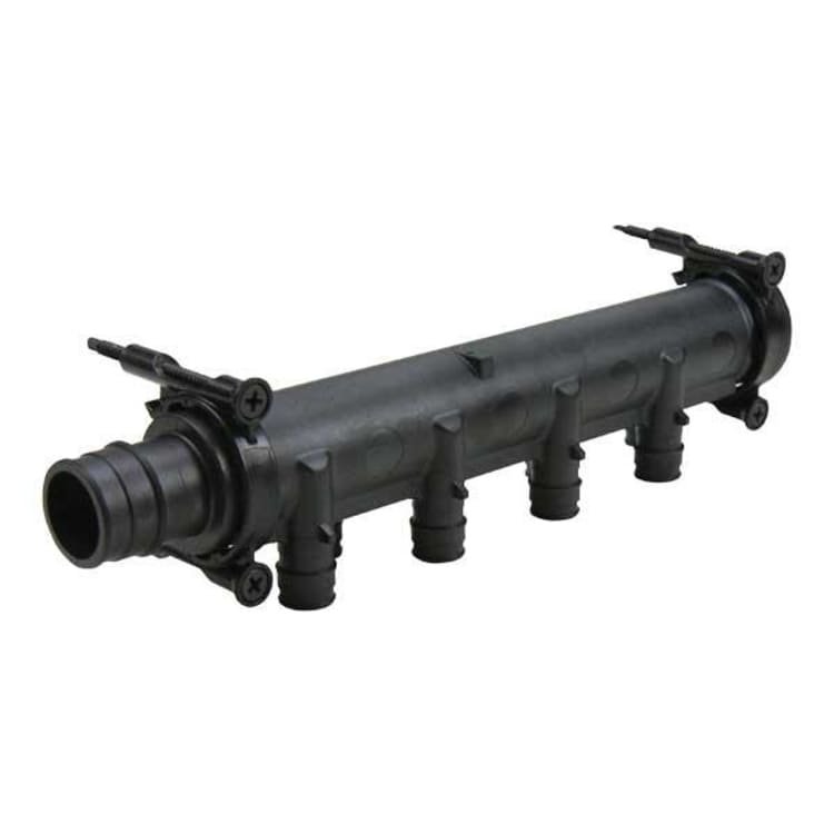 Uponor Q2281051 8-Ports Branch Tee With Mounting Clip, 1 in, ProPEX®, Polysulfone, Domestic