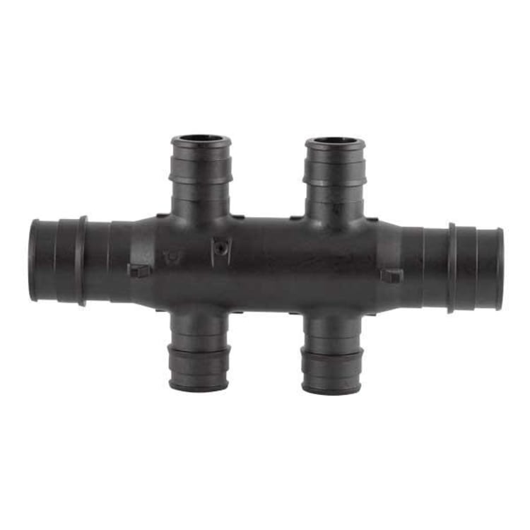 Uponor Q2347557 Flow-Through Opposing Tee, 3/4 in, ProPEX®, Polysulfone, Domestic