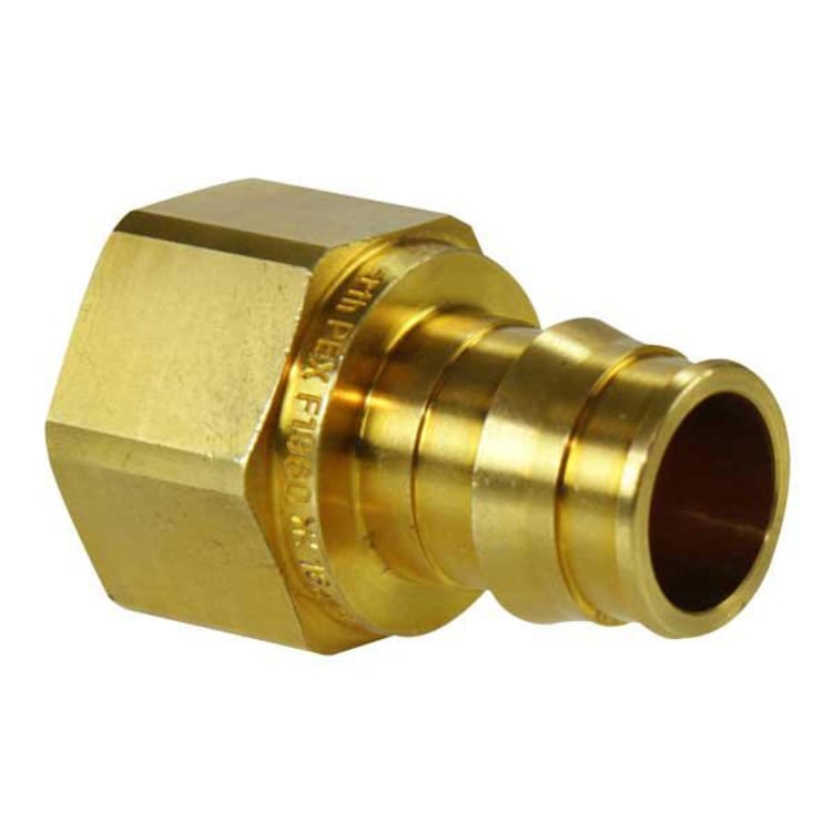 Uponor ProPEX® Q4576375 Female Threaded Adapter, 5/8 x 3/4 in, PEX x FNPT, Brass, Domestic