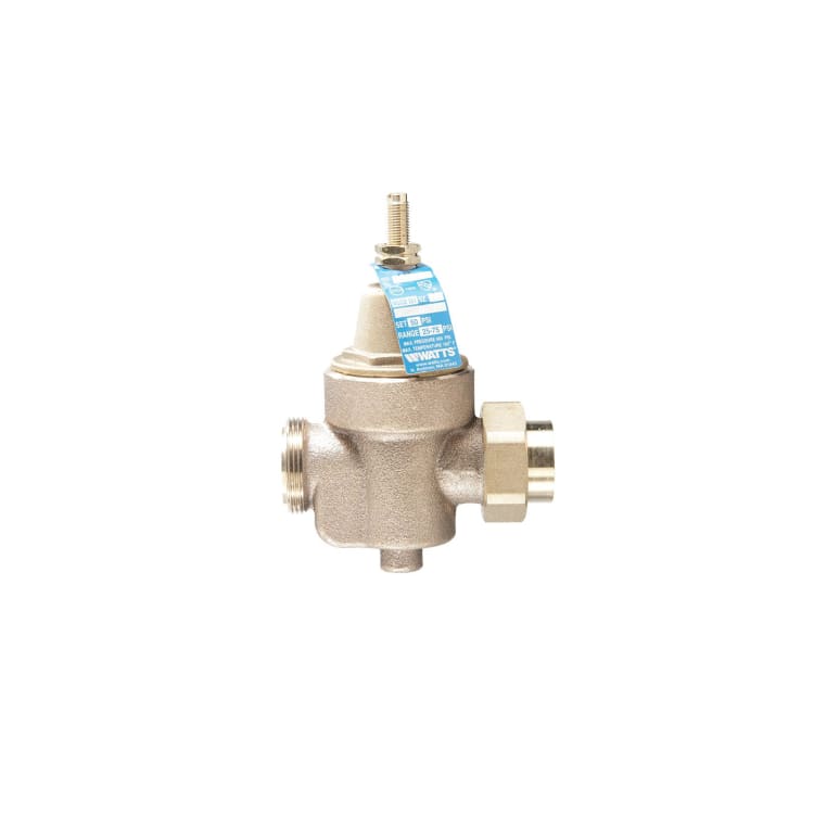 WATTS® 0009639 LFN55BM1 Pressure Reducing Valve, 1 in, NPT Union x FNPT, 400 psi, Brass Body