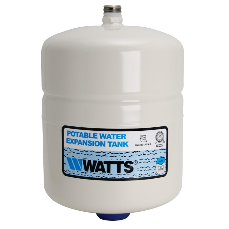 WATTS® 0067370 PLT Potable Water Expansion Tank, 2.1 gal Tank, 1.48 gal Acceptance, 150 psi, ASME Yes/No: No, 8 in Dia x 11 in H