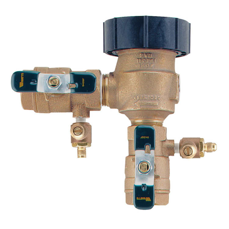 WATTS® 0388015 800M4FR Freeze Resistant Pressure Vacuum Breaker, 1 in Nominal, FNPT End Style, Quarter-Turn Ball Valve, Bronze Body, Vacuum Breaker, 7.5 fps Flow Rate, Domestic