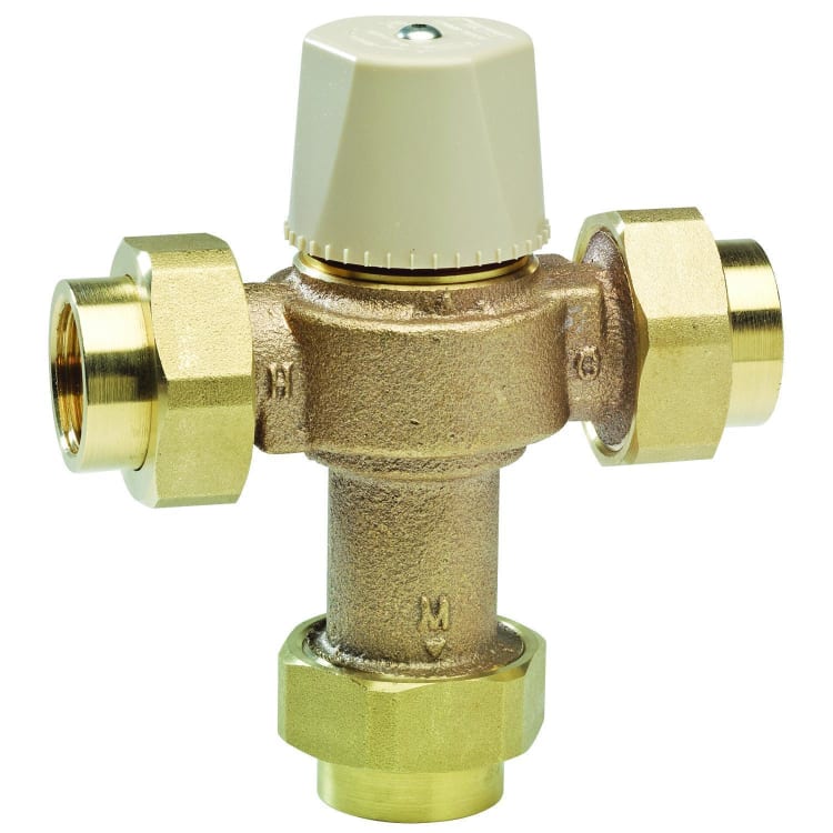 WATTS® 0559119 LFMMV Thermostatic Mixing Valve, 3/4 in, FNPT, 150 psi, 0.5 to 20 gpm Flow, Copper Silicon Alloy Body