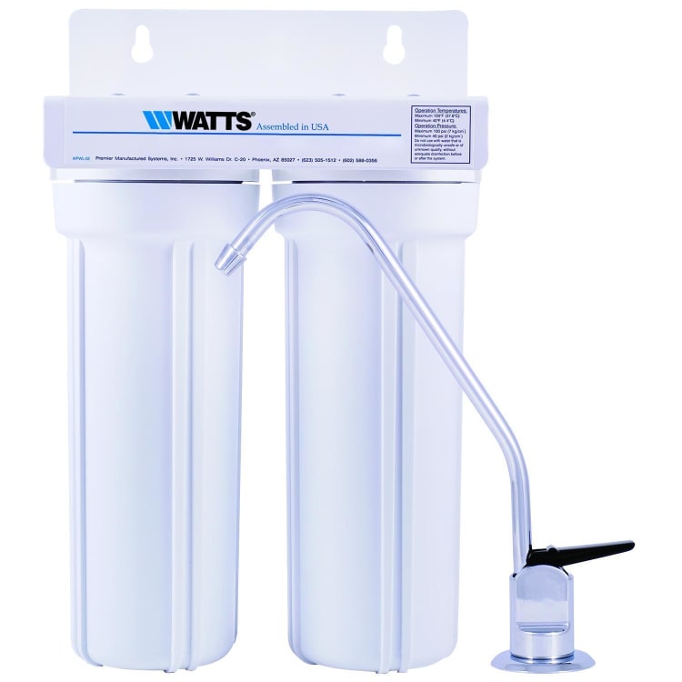 WATTS® 7100101 PWDWLCV2 Under Counter Water Filtration System, 0.5 gpm, 14-1/2 in H, 40 to 100 deg F