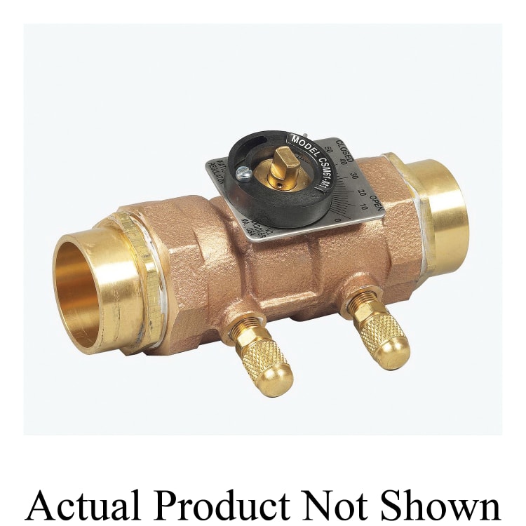 WATTS® 0856812 Model LFCSM-61-M2-S Flow Measurement Valve Lead Free, 1-1/4 in Nominal, C End Style, Brass Body, Domestic