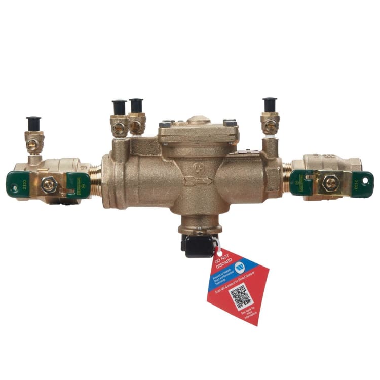 WATTS® 88004112 LF009-FS In-Line Backflow Preventer, 1 in Nominal, FNPT End Style, Quarter-Turn Ball Valve, Reduced Pressure Zone