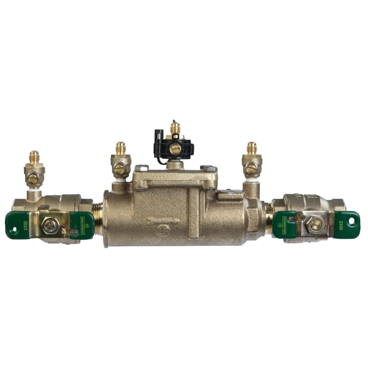 WATTS® T063232 LF007 Inline Backflow Preventer Assembly, 1 in Nominal, NPT End Style, Quarter-Turn Ball Valve, Lead Free Copper Silicon Alloy Body, Dual Check, Domestic