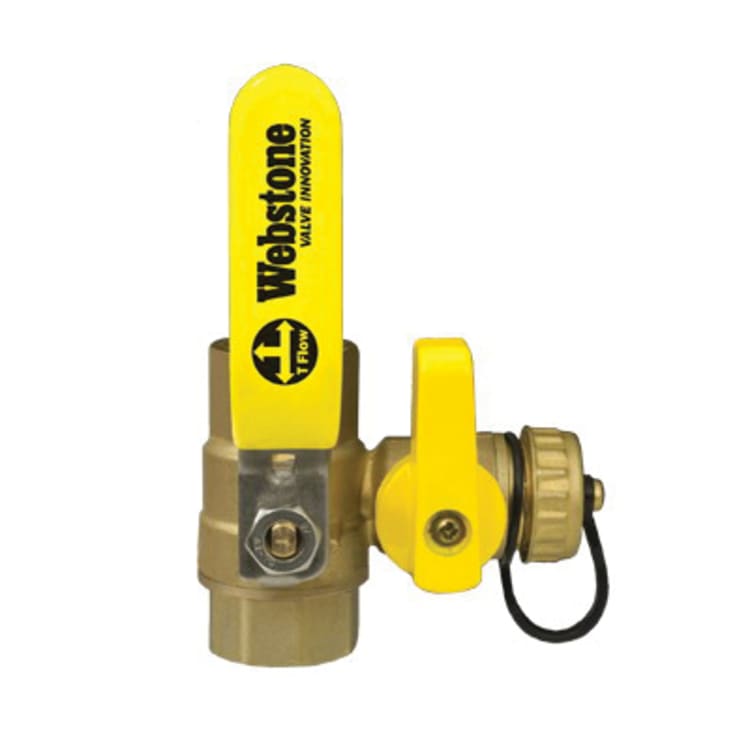 Webstone Ball Drain™ Clean Brass™ H-40613W Pro-Pal® 4061 Ball Valve, 3/4 in, IPS, Brass Body, Full Port