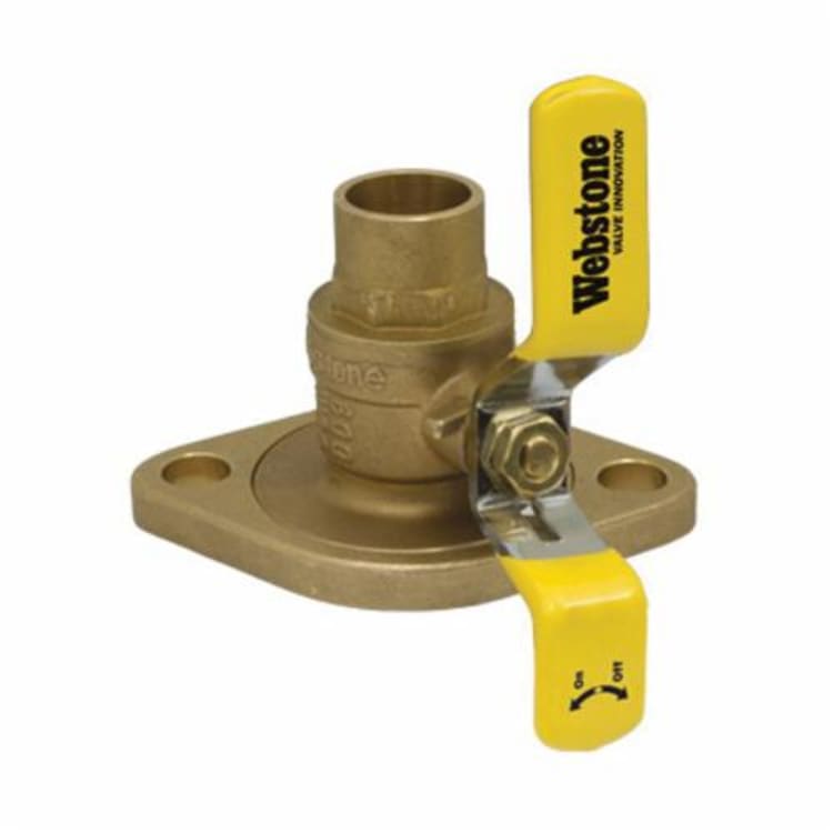 Webstone The Isolator® 51405 Ball Valve, 1-1/4 in, C x Rotating Flange, Brass Body, Full Port