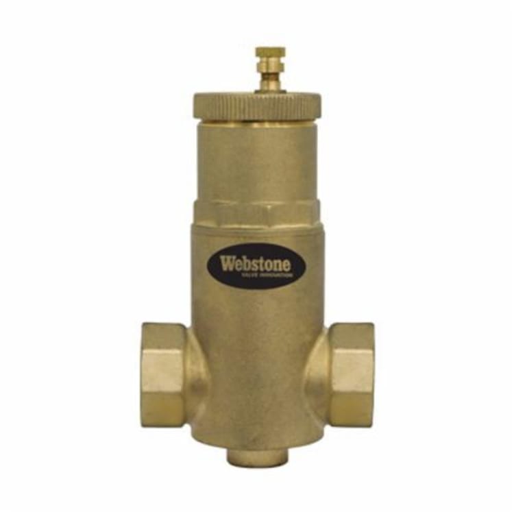 Webstone 74005 Air Separator, 1-1/4 in Nominal, IPS Connection, 150 psi Working, Forged Brass, Import