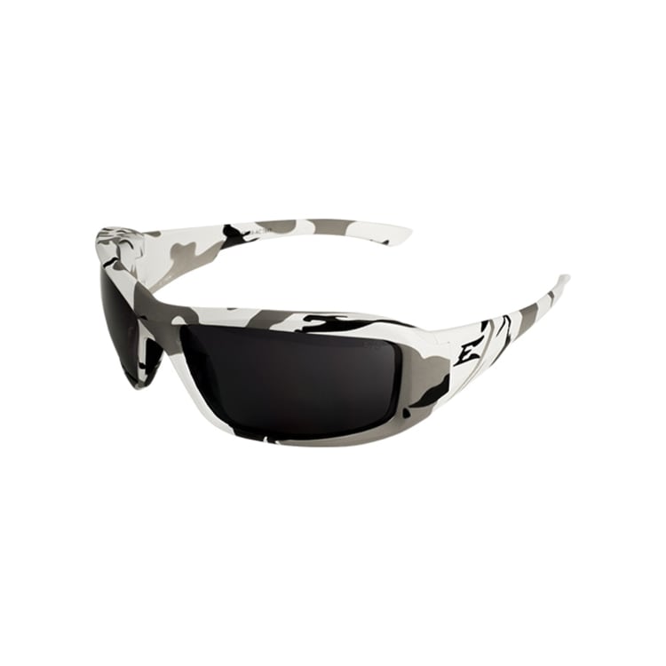 EDGE® XB116-AC Brazeau Non-Polarized Safety Glasses, Anti-Scratch, Smoke Lens, Arctic Camo, Nylon Frame, ANSI/ISEA Z87.1+2015, MCEPS GL-PD 10-12