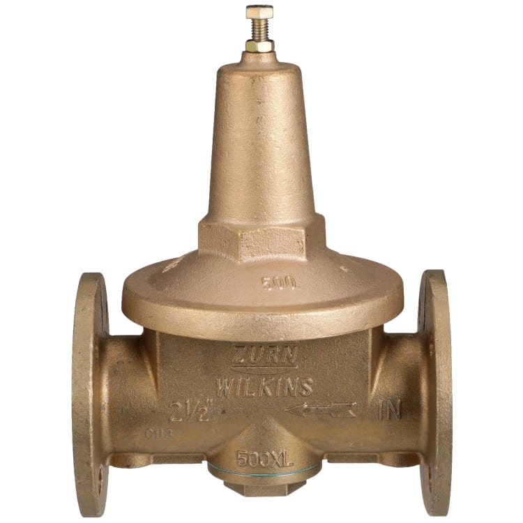 Zurn® Wilkins 212-500XLFC 500XLFC Pressure Reducing Valve, 2-1/2 in Nominal, Flanged End Style, 300 psi Pressure, Cast Bronze Body, Import